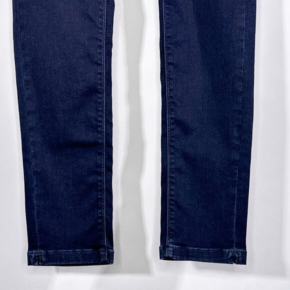 NWT Raffaello Rossi Slim Split Hem Navy Blue Denim Jeans EUR Size 34/US 4 - Picture 6 of 16